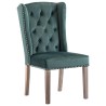 Chaises à manger lot de 2 Vert foncé Velours 
