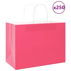 Sacs en papier 250 pcs avec poignées rose 32x17x25 cm 