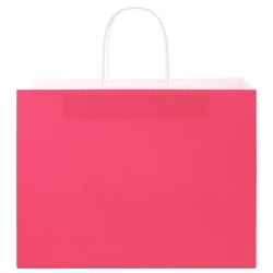 Sacs en papier 250 pcs avec poignées rose 32x17x25 cm 
