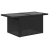 Salon de jardin 6 pcs avec coussins noir résine tressée 