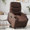 Fauteuil inclinable électrique marron similicuir 