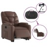 Fauteuil inclinable électrique marron similicuir 