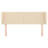 Tête de lit avec oreilles Crème 147x23x78/88 cm Tissu 