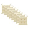 Chaises pliables d'extérieur lot de 8 et coussins Bois d'acacia 
