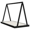 Cadre de lit pour enfants noir 90x190 cm bois de pin massif 