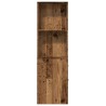 Armoire de salle de bain étroite avec roulettes vieux bois 