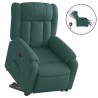 Fauteuil inclinable électrique vert foncé tissu 