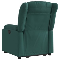 Fauteuil inclinable électrique vert foncé tissu 