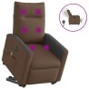 Fauteuil inclinable de massage électrique Marron Tissu 