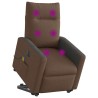 Fauteuil inclinable de massage électrique Marron Tissu 