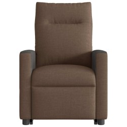 Fauteuil inclinable de massage électrique Marron Tissu 