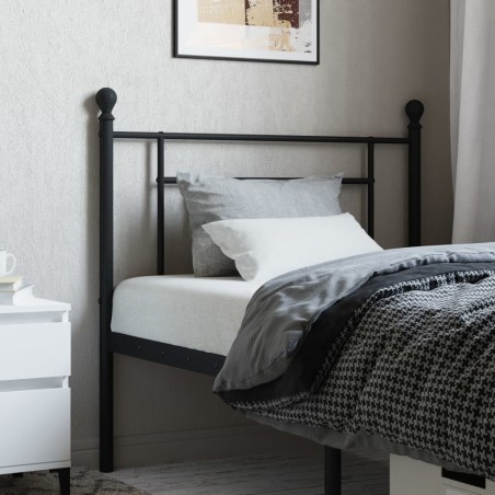 Tête de lit métal noir 90 cm 