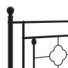 Tête de lit métal noir 90 cm 