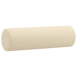 Canapé 3 places avec oreillers décoratifs crème 180 cm tissu 