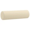 Canapé 3 places avec oreillers décoratifs crème 180 cm tissu 