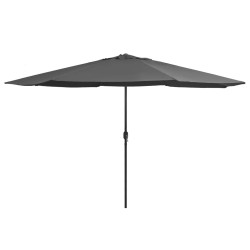 Parasol de jardin avec mât en métal 390 cm anthracite 