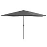 Parasol de jardin avec mât en métal 390 cm anthracite 