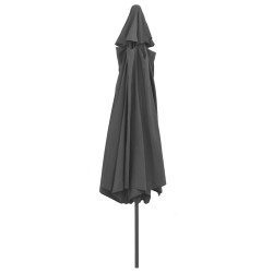 Parasol de jardin avec mât en métal 390 cm anthracite 