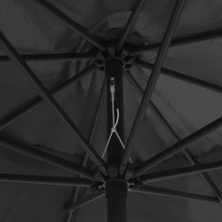Parasol de jardin avec mât en métal 390 cm anthracite 