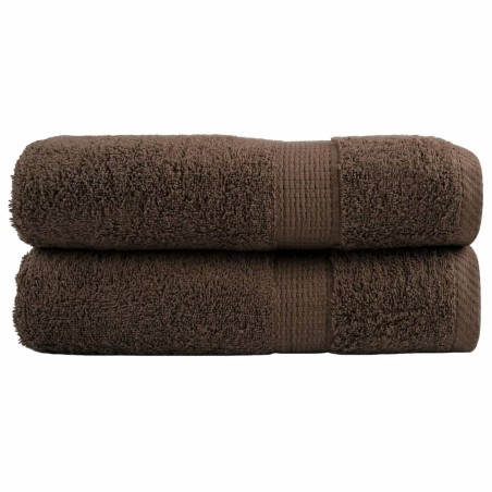 Serviettes de douche de qualité supérieure SOLUND 2 pcs marron 