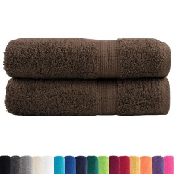 Serviettes de douche de qualité supérieure SOLUND 2 pcs marron 