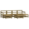 Salon de jardin 7 pcs bois de pin imprégné 