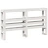 Cadre de lit avec tête de lit blanc 160x200 cm bois pin massif 