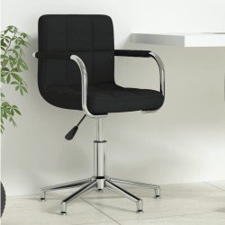 Chaise pivotante de bureau Noir Tissu 