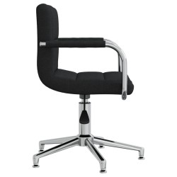 Chaise pivotante de bureau Noir Tissu 