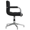 Chaise pivotante de bureau Noir Tissu 