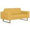 Canapé à 2 places tissu jaune 