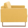 Canapé à 2 places tissu jaune 
