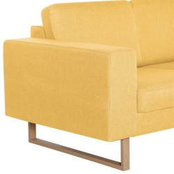 Canapé à 2 places tissu jaune 
