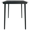 Ensemble à manger de jardin 7 pcs Noir 