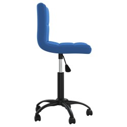 Chaise pivotante de salle à manger Bleu Velours 