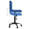 Chaise pivotante de salle à manger Bleu Velours 