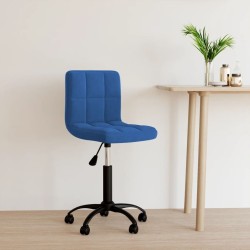 Chaise pivotante de bureau Bleu Velours 