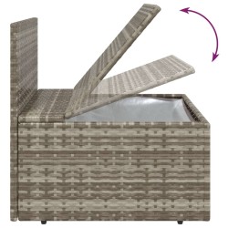 Canapés centraux de jardin 4 pcs Gris 57x57x56 cm Poly rotin 