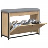 Banc à chaussures tiroir rabattable chêne sonoma 82x32x56 cm 