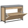 Banc à chaussures tiroir rabattable chêne sonoma 82x32x56 cm 