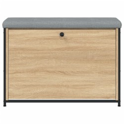 Banc à chaussures tiroir rabattable chêne sonoma 82x32x56 cm 