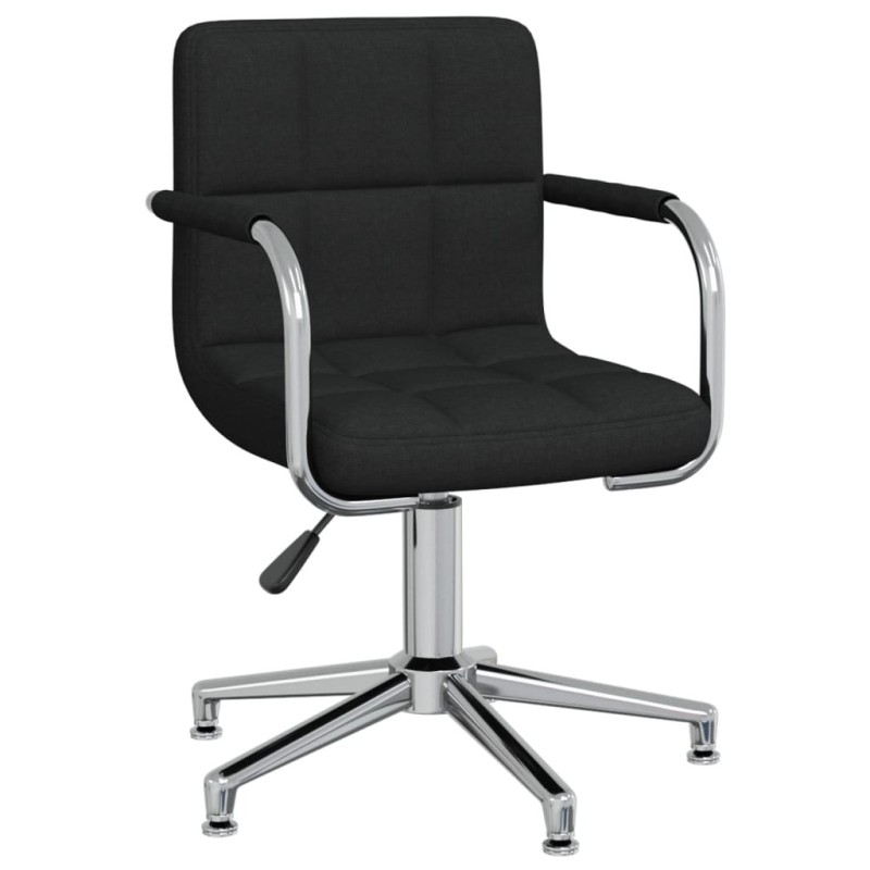 Chaise pivotante de salle à manger Noir Tissu Chaise pivotante de salle à manger Noir Tissu