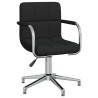 Chaise pivotante de salle à manger Noir Tissu 