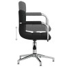 Chaise pivotante de salle à manger Noir Tissu 