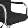 Chaise pivotante de salle à manger Noir Tissu 