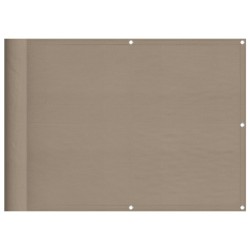 Écran de balcon taupe 75x700 cm 100% polyester oxford 