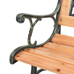Banc de jardin 116 cm Fonte et bois massif de sapin 