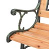 Banc de jardin 116 cm Fonte et bois massif de sapin 