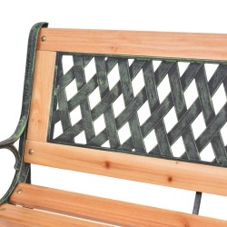 Banc de jardin 116 cm Fonte et bois massif de sapin 