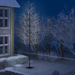 Sapin de Noël 2000 LED blanc froid Cerisier en fleurs 500 cm 